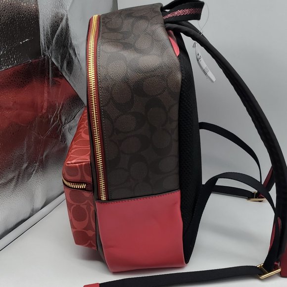 Coach Medium Charlie Backpack in Blocked Signature - Picture 4 of 8